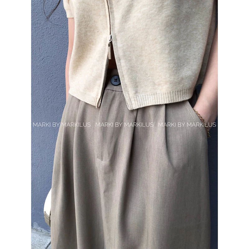 CHÂN VÁY MIDI DÁNG A CẠP CHUN SAU CO GIÃN CV354 - Hình ảnh 6