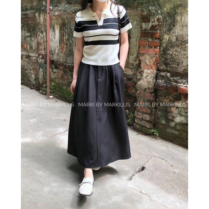 CHÂN VÁY MIDI DÁNG A CẠP CHUN SAU CO GIÃN CV354 - Hình ảnh 8