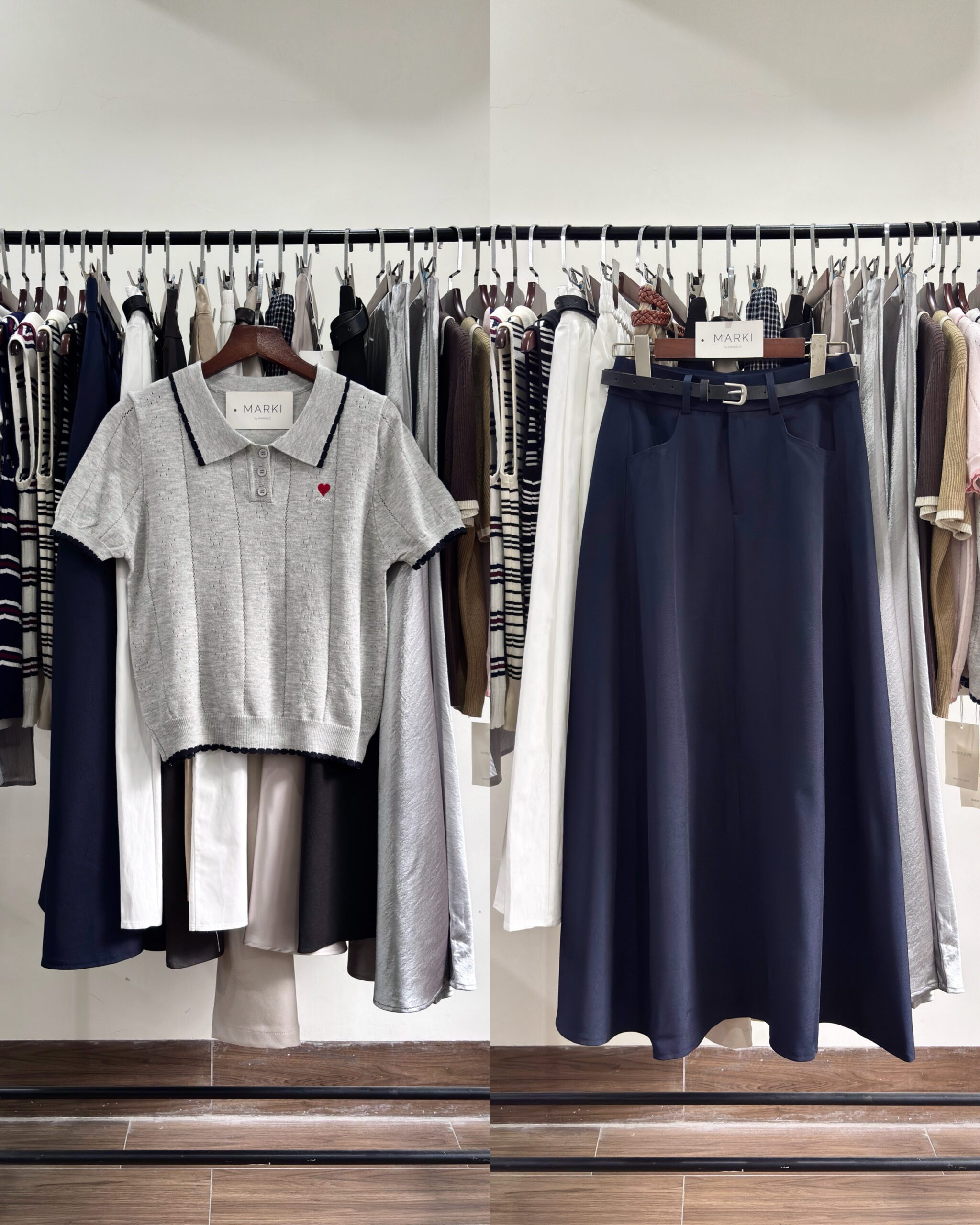 ÁO LEN THÊU TIM CỔ POLO CỘC TAY A631 - Hình ảnh 13