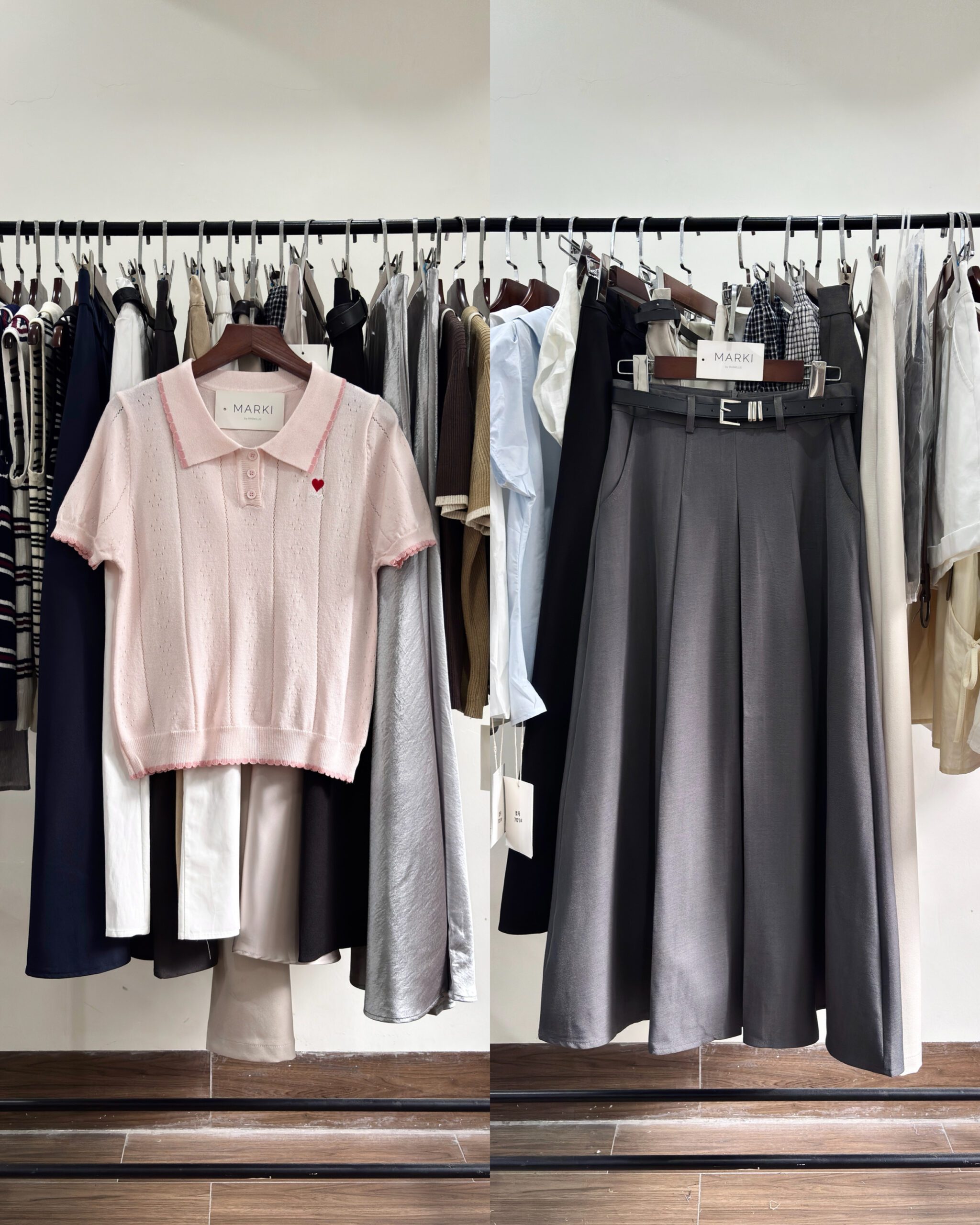 ÁO LEN THÊU TIM CỔ POLO CỘC TAY A631 - Hình ảnh 12